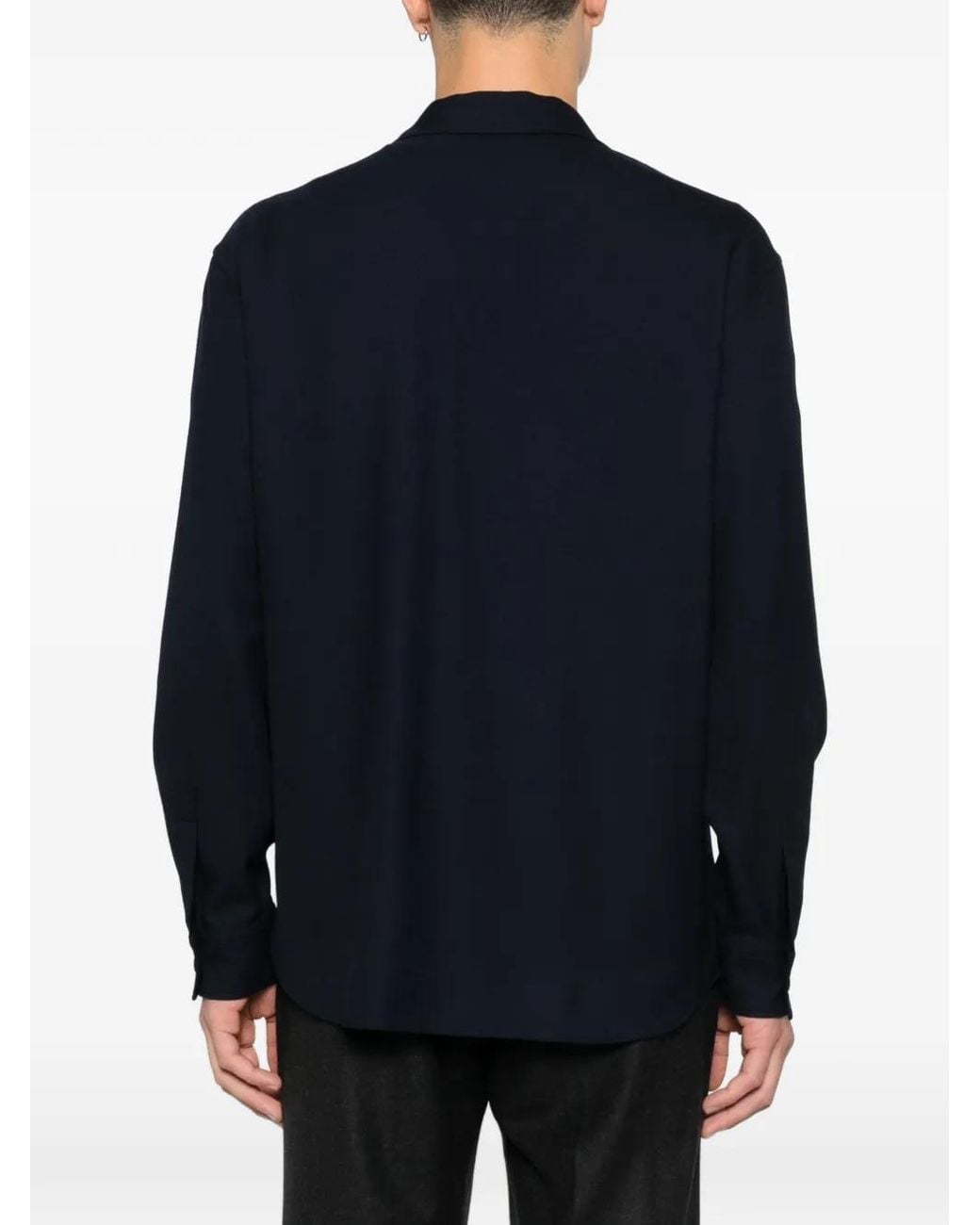 Canali Blue Button-Up Jacket for men