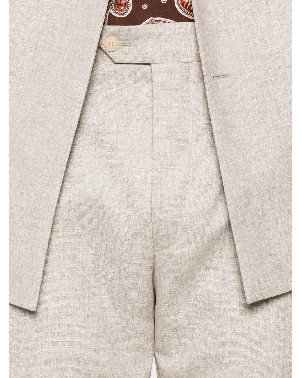 Fursac White Buttoned Double-Breasted Suit for men
