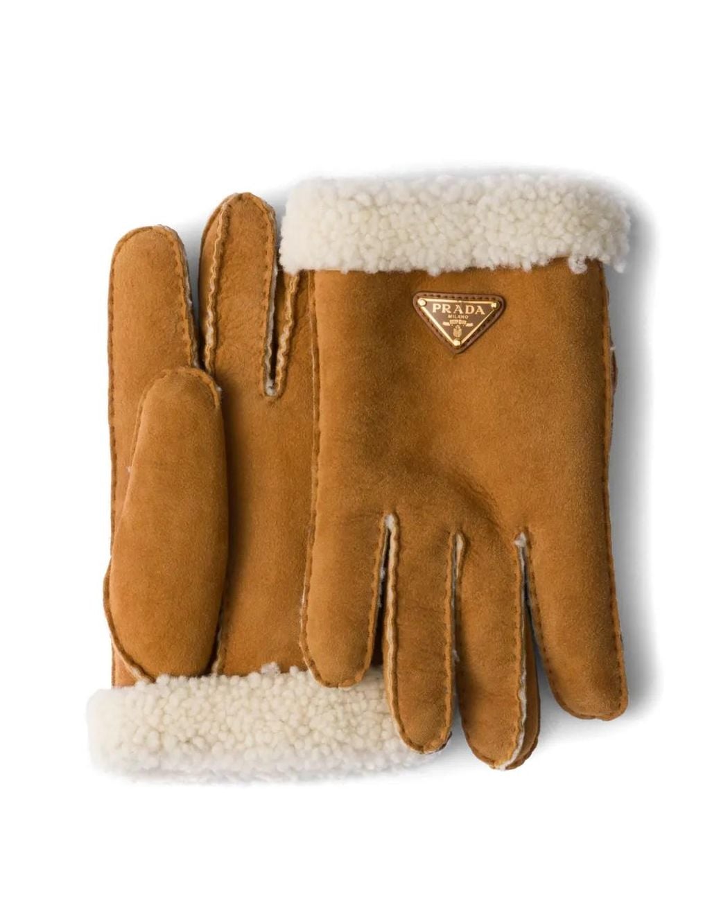Prada Brown Suede Gloves