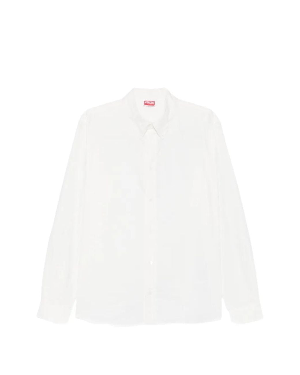 KENZO White Jacquard-Logo Shirt for men