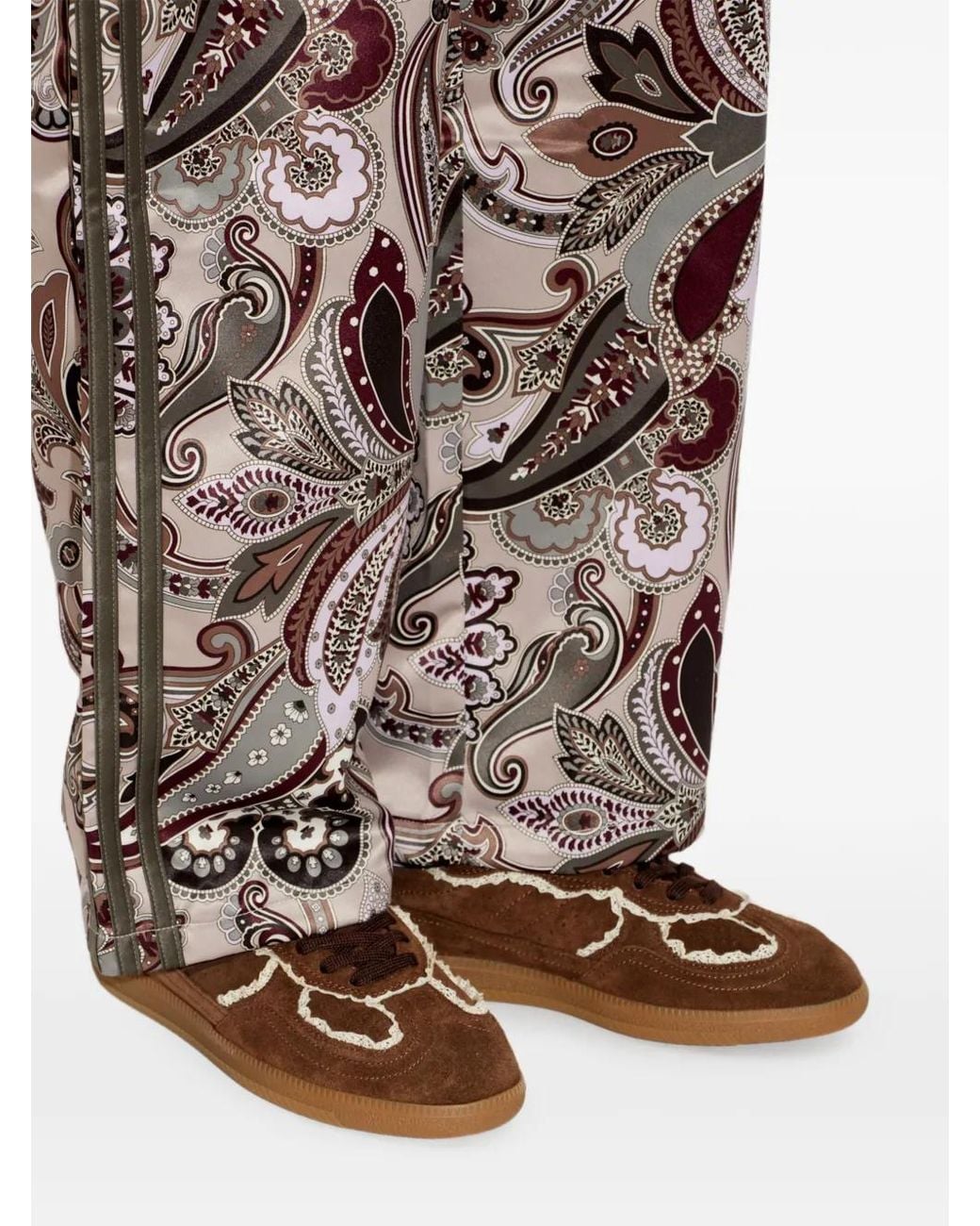 Alohas Brown Tb.490 Crochet-Trim Sneakers