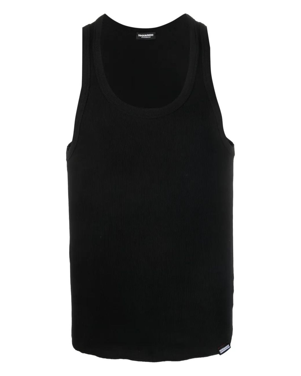 Top Sin Mangas De Canalé DSquared² de hombre de color Black