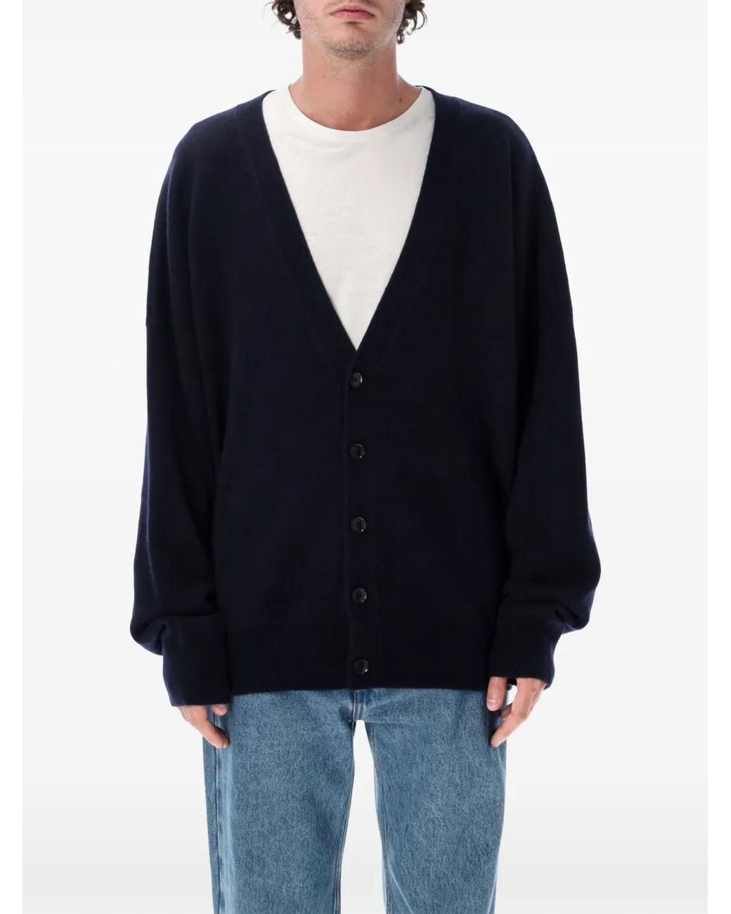 Extreme Cashmere Blue Simo Oversized Cardigan