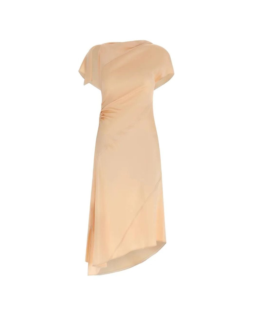 Victoria Beckham White Robe Mi-Longue Asymétrique
