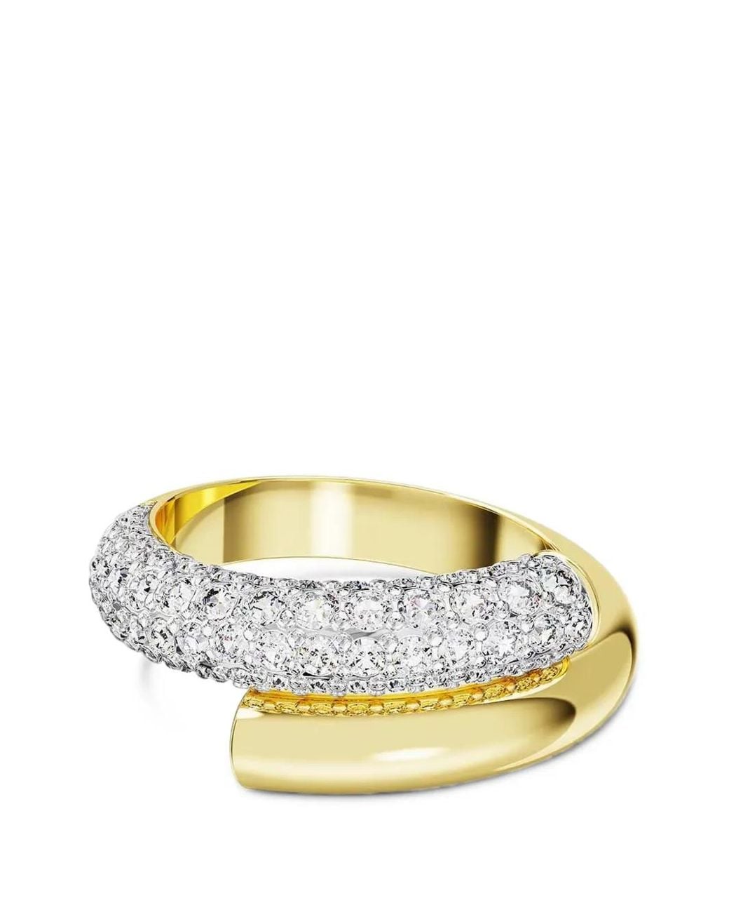 Swarovski Metallic Crystal-Embellished Wrap Ring