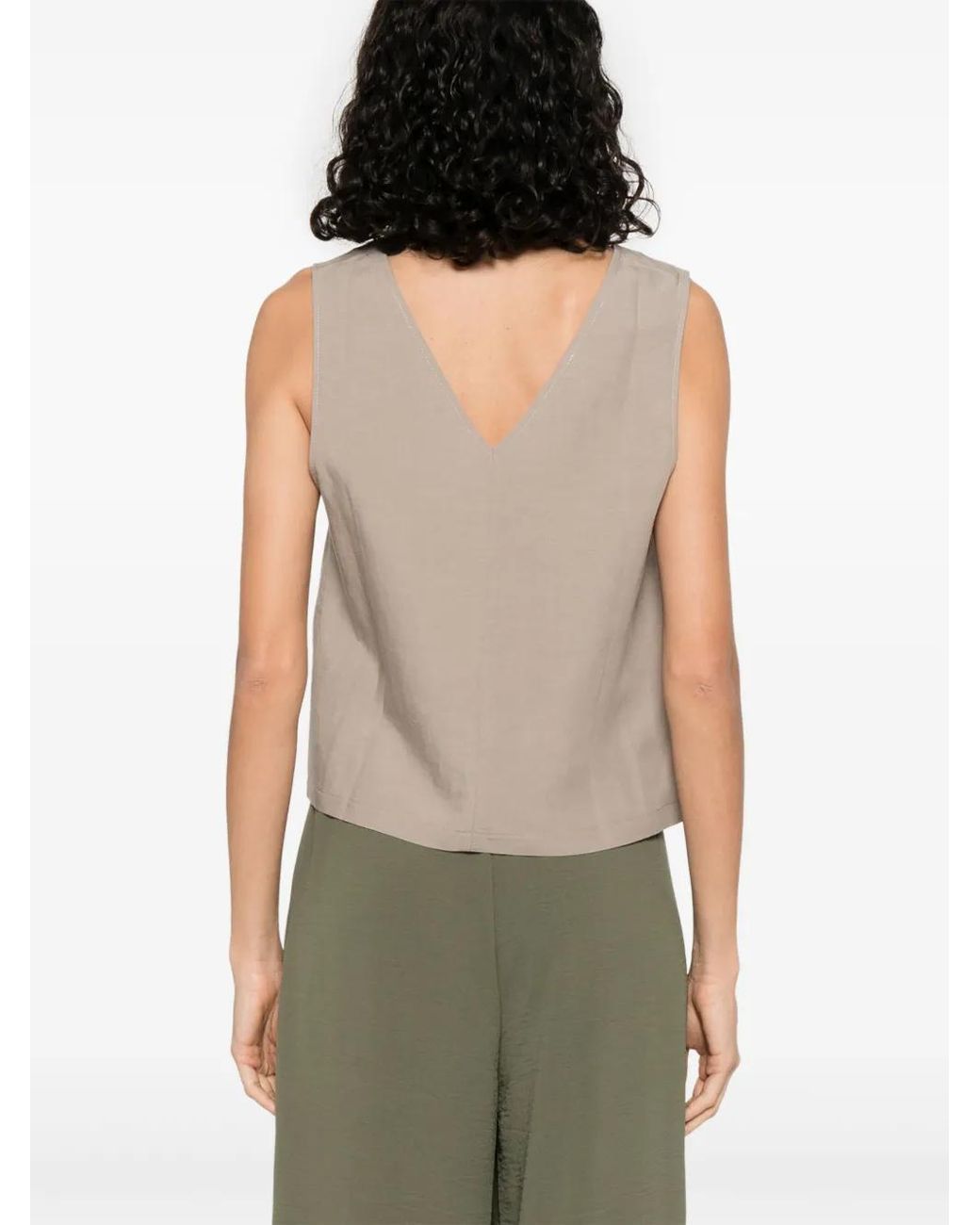 MOUTAKI Natural Oberteil mit Slub-Struktur