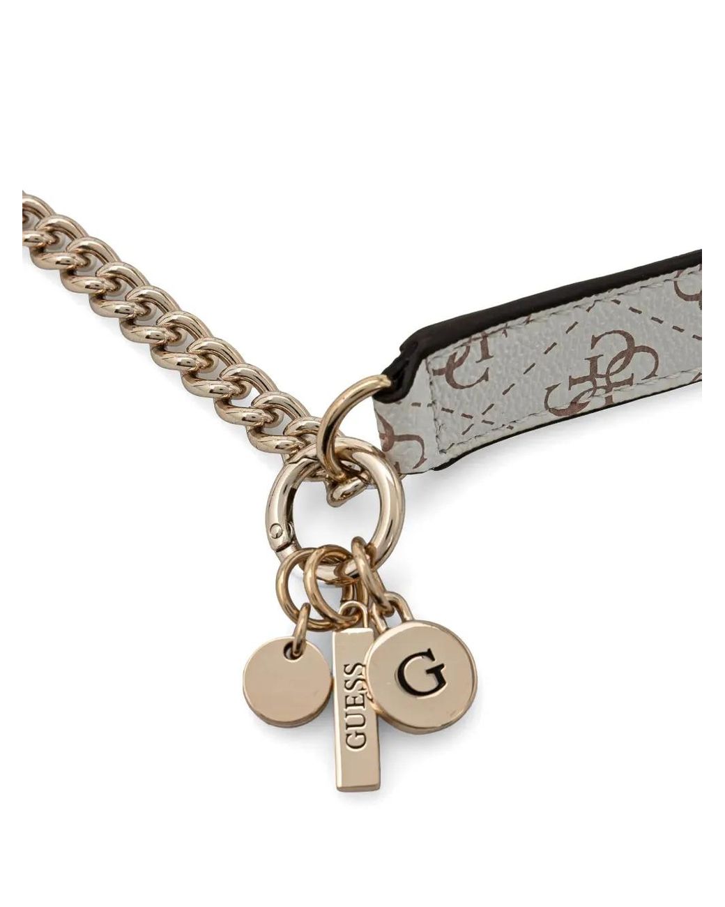 Guess Gray Monogram-Pattern Crossbody Bag
