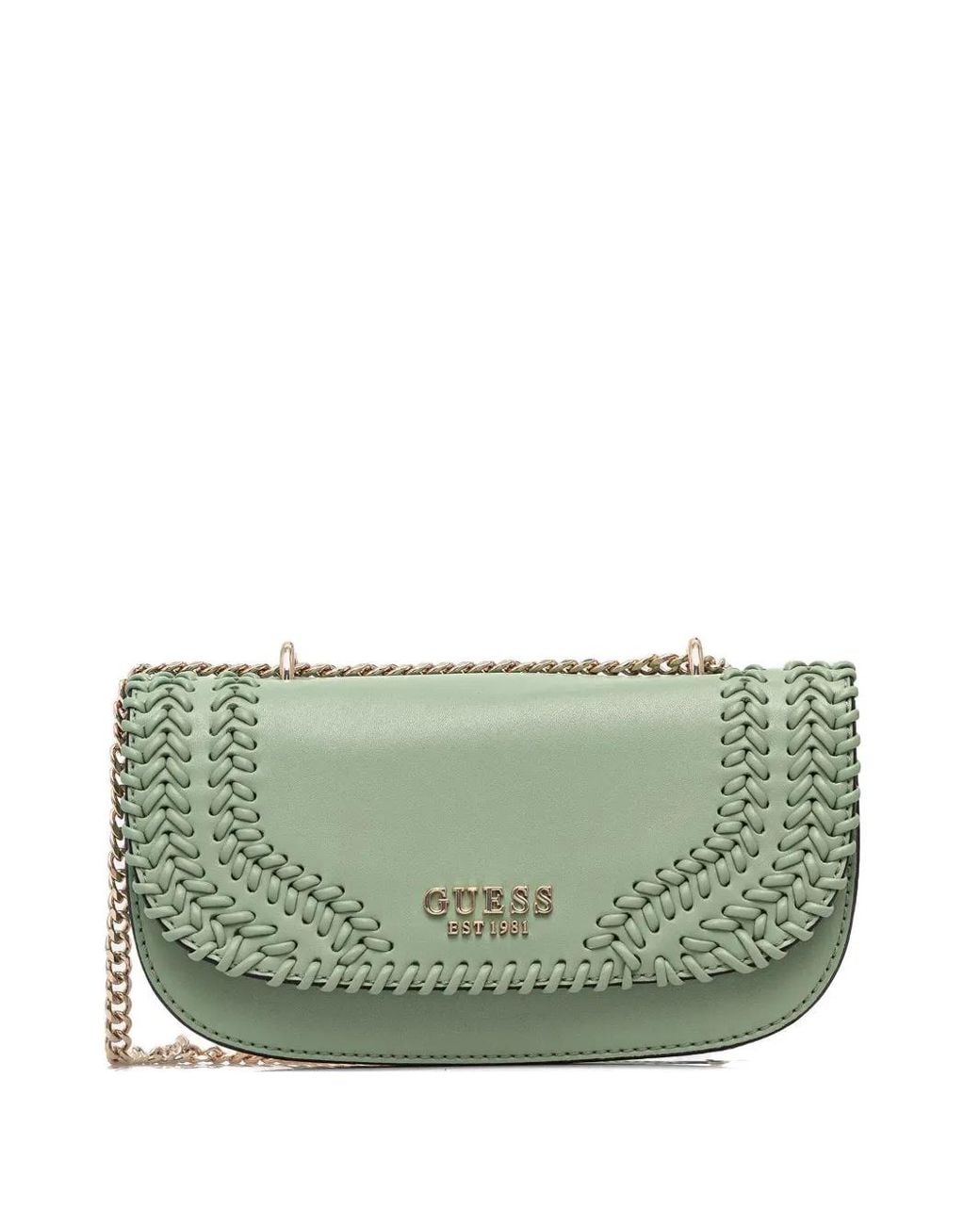 Guess Green Tatum Chain Cross Body Bag