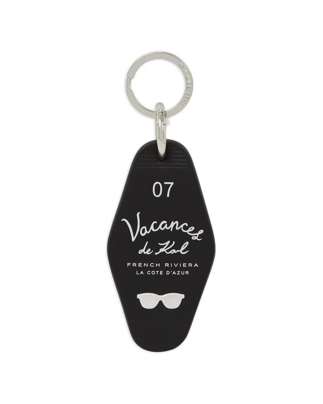 Karl Lagerfeld Black Vacances De Karl Keyring for men