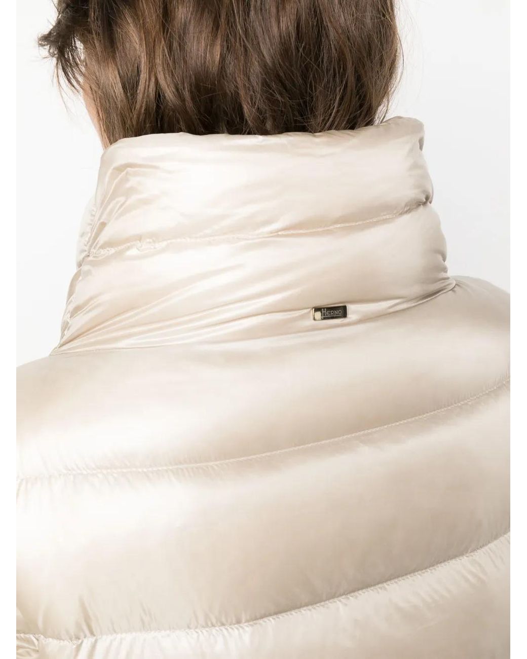 Herno Natural Glossy Quilted Puffer Jacket