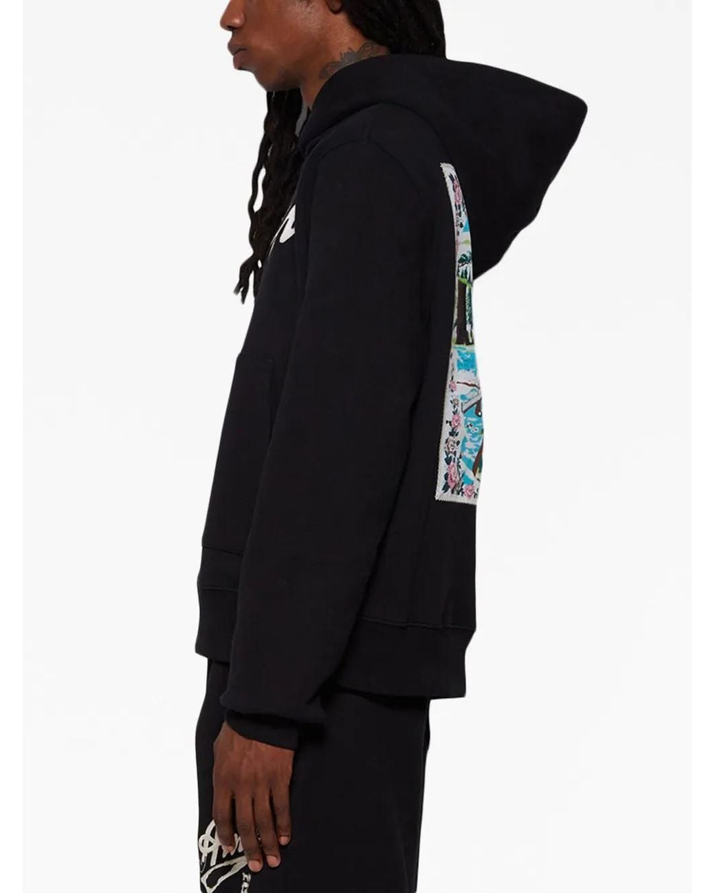 Amiri Black California Hawaiian Hoodie for men