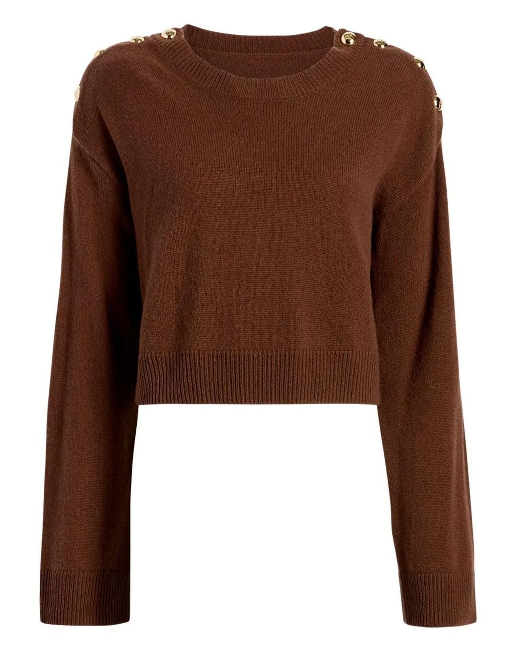 Cinq À Sept Brown Marla Buttoned Sweater