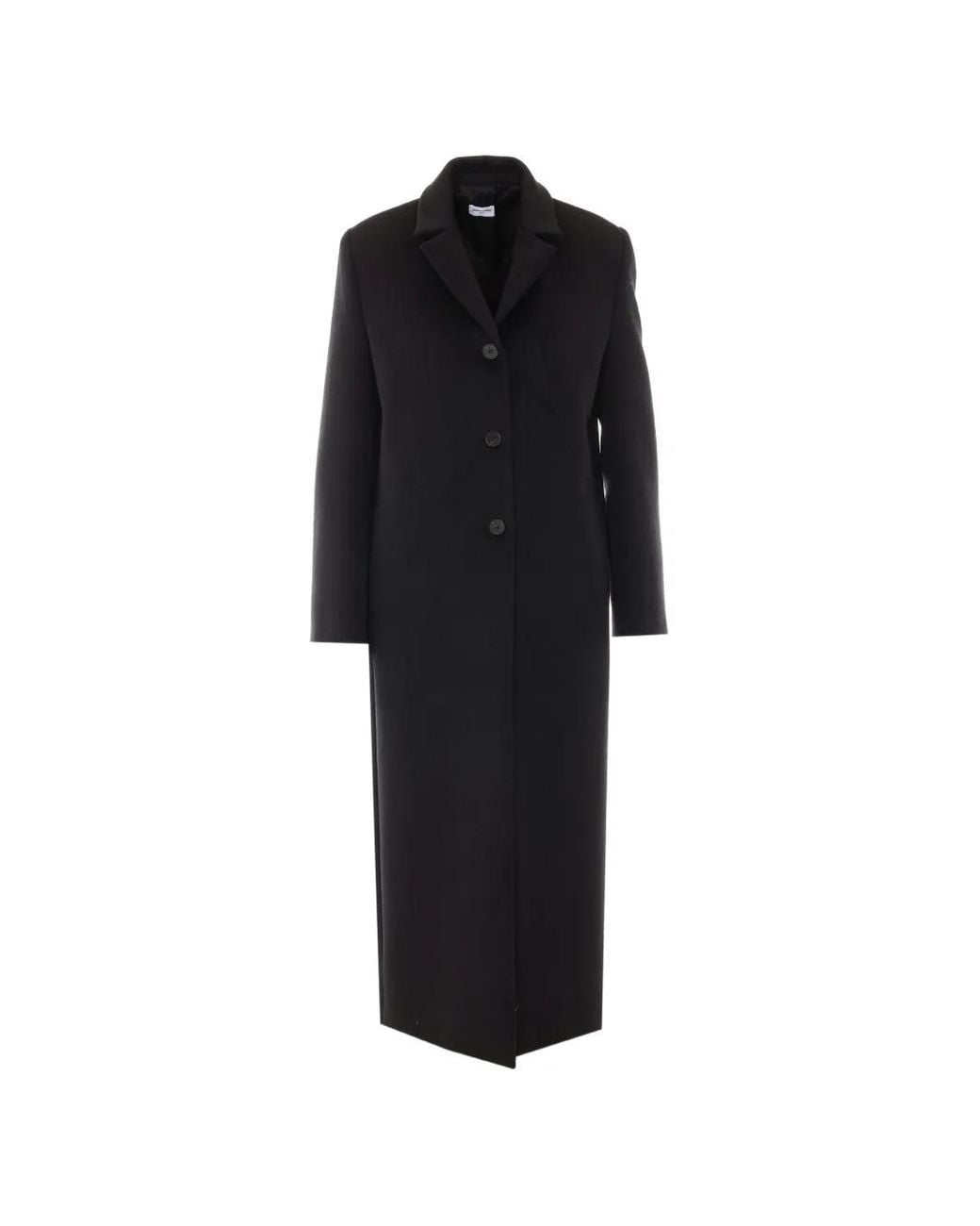 RUE DU BAC Black Single-Breasted Rear-Slit Coat