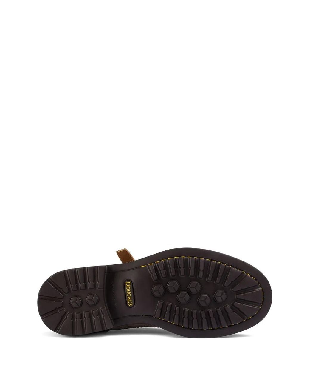 Doucal's Brown Brogue-Detail Double-Strap Monk Shoes for men