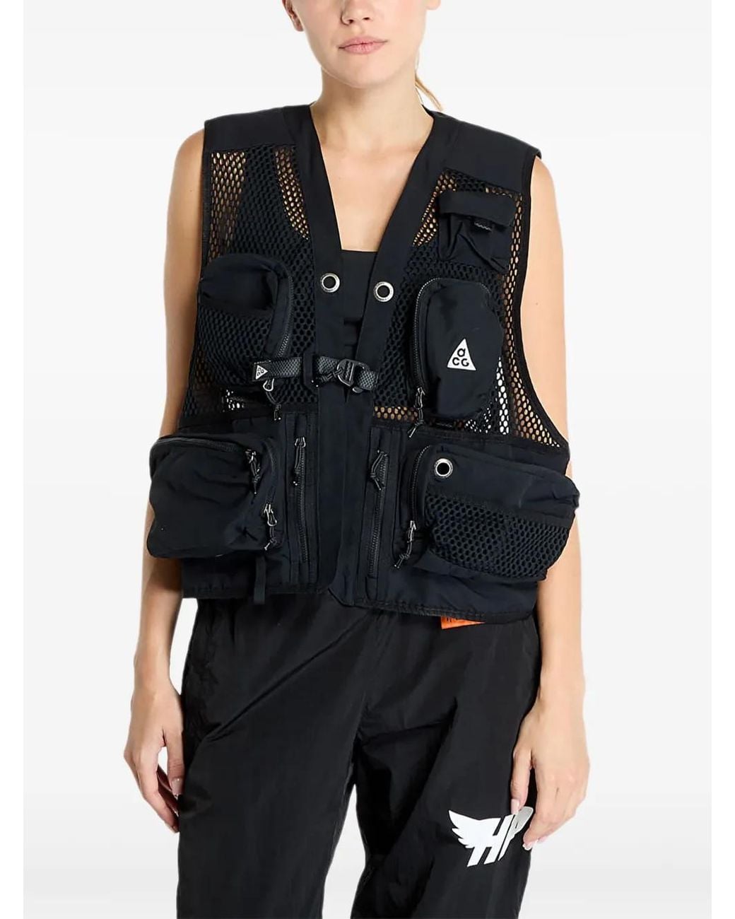 Nike Acg Buttles Mesh-Panelled Multi-Pocket Vest in Black | Lyst