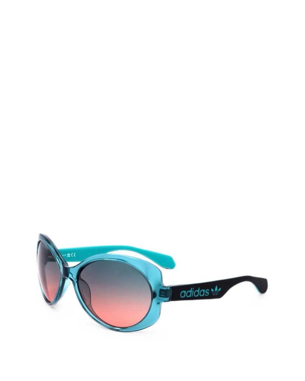 Adidas Blue Geometric-Frame Sunglasses