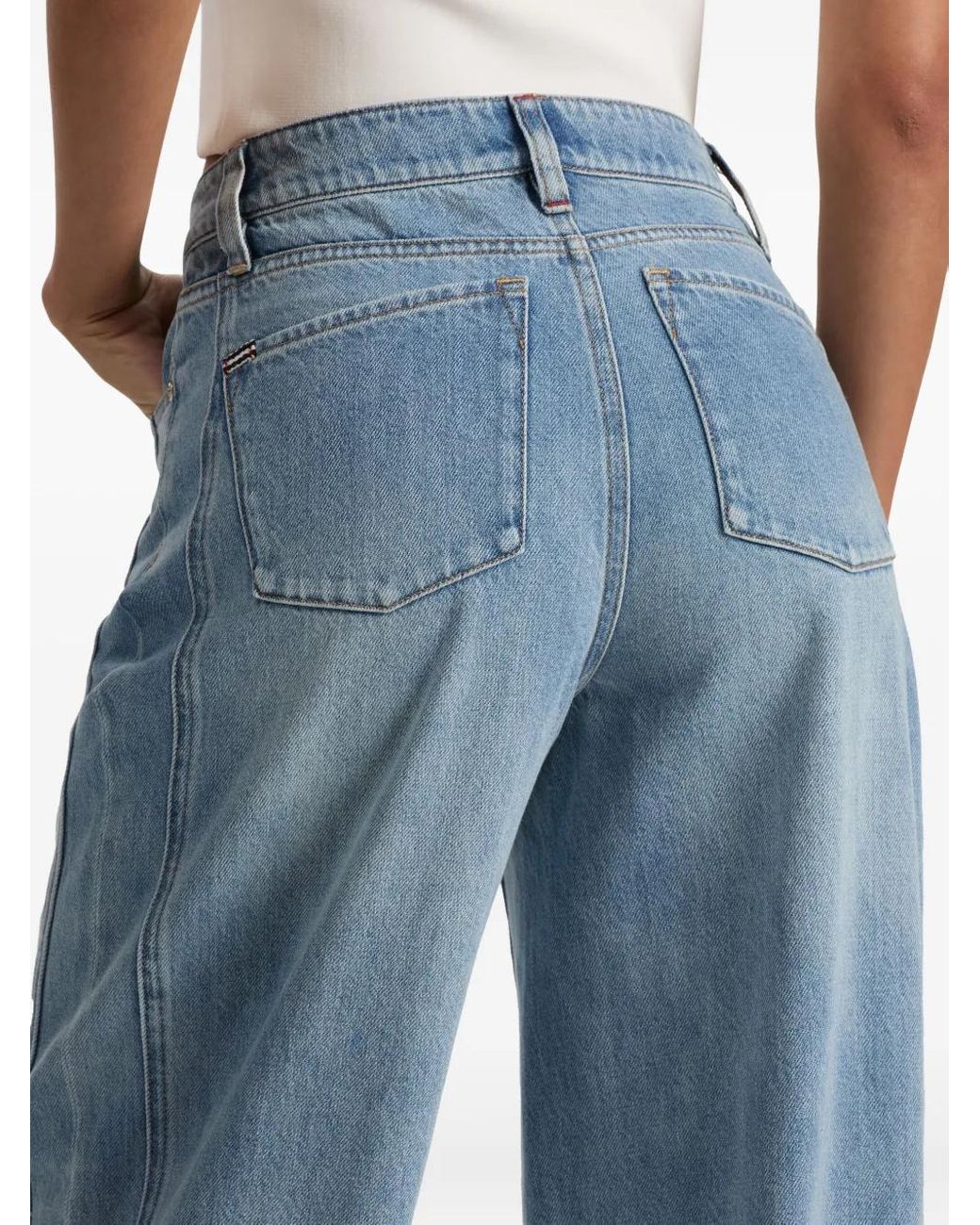 Alice + Olivia Blue Cool Wide-Leg Jeans