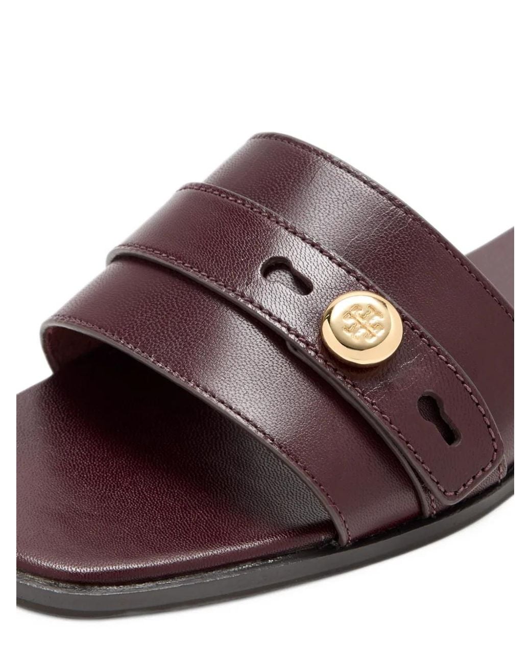 Tory Burch White Romy Slide