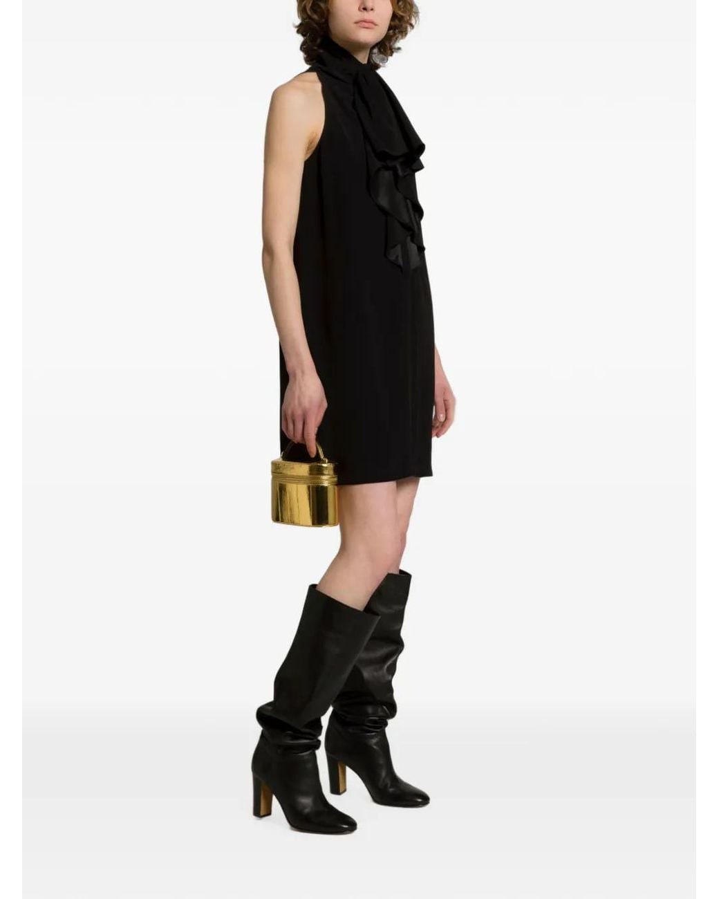 Alberta Ferretti Black Bottes En Cuir