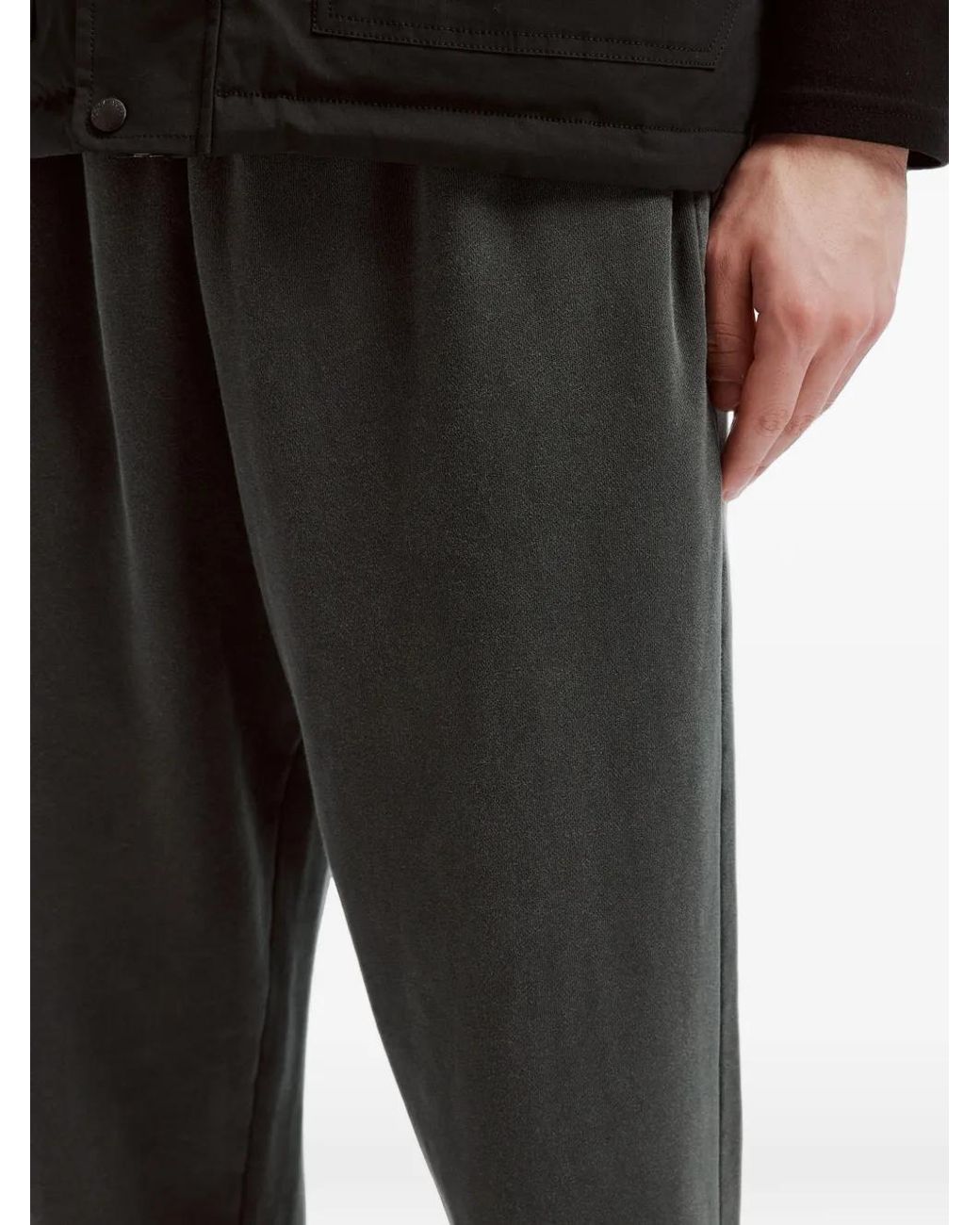 Izzue Gray Logo-Embroidered Track Pants for men