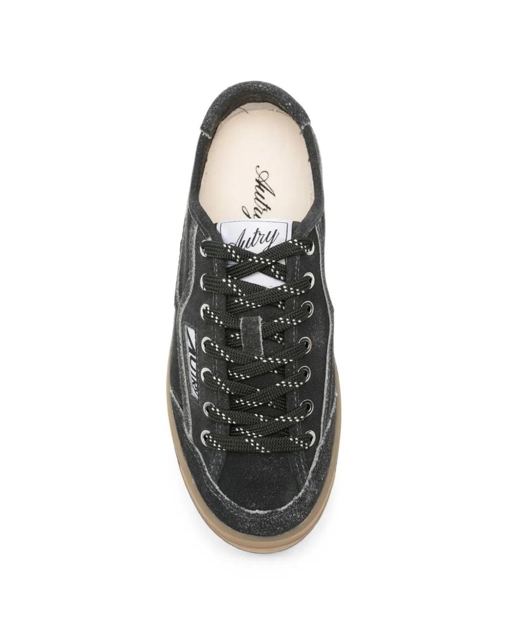 Autry Gray Suede-Panelled Sneakers