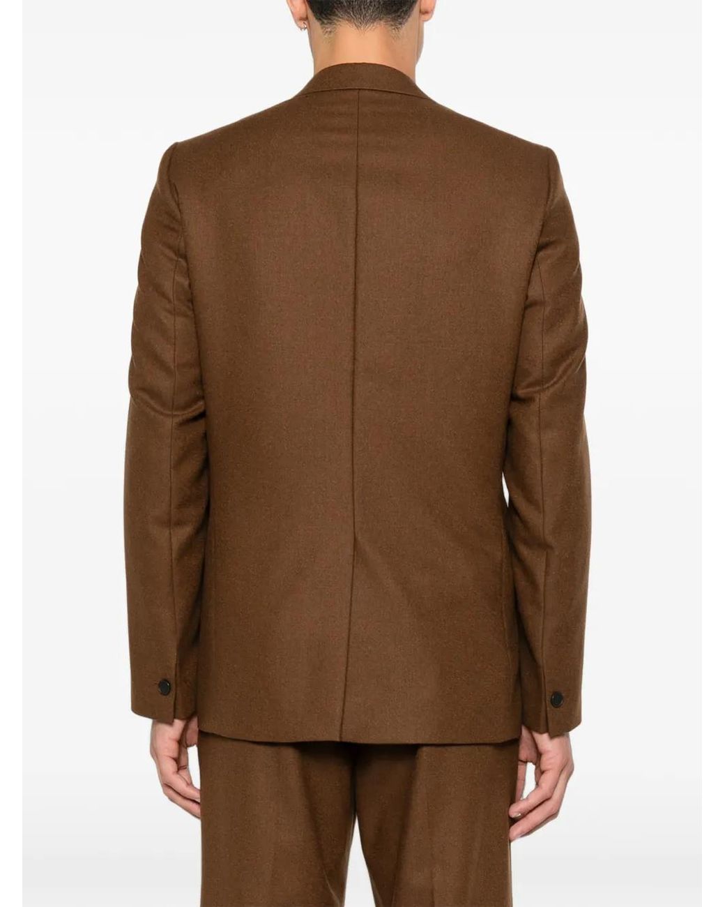 Sandro Brown Long-Sleeve Buttoned Blazer for men