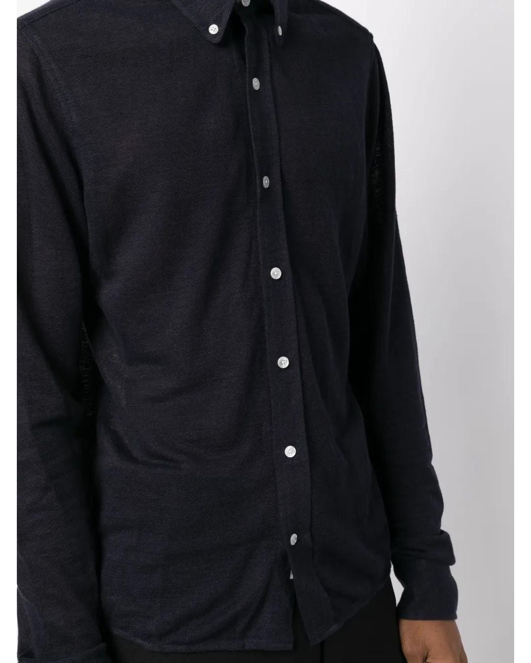 Private Stock Blue The Drevet Long-Sleeve Shirt for men