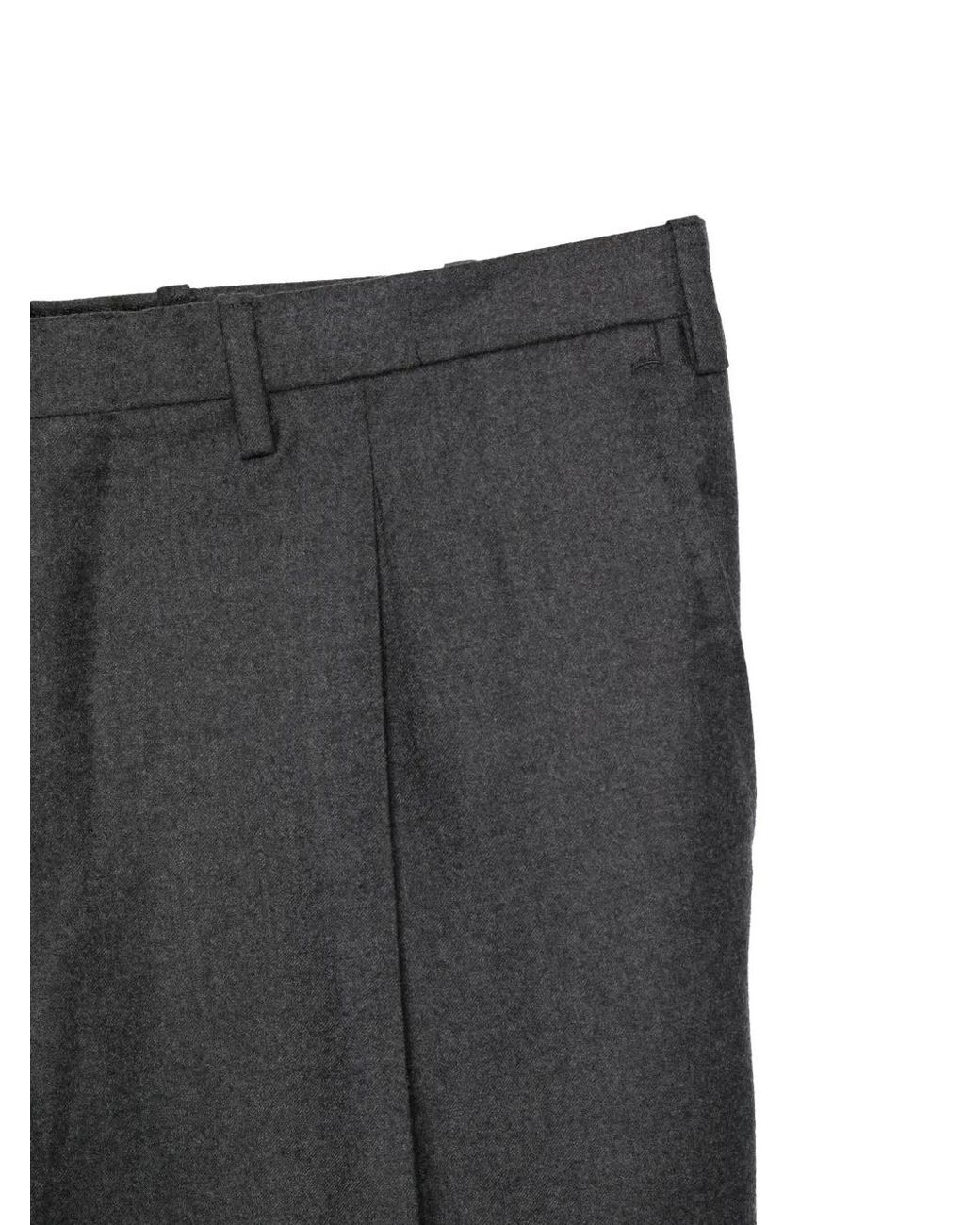 Kiton Gray Wool Trousers for men