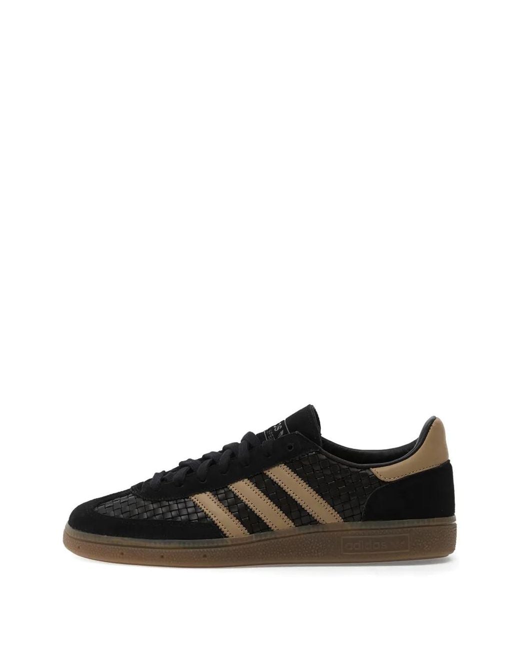 Adidas Black Handball Spezial Woven Three-Stripe Sneakers