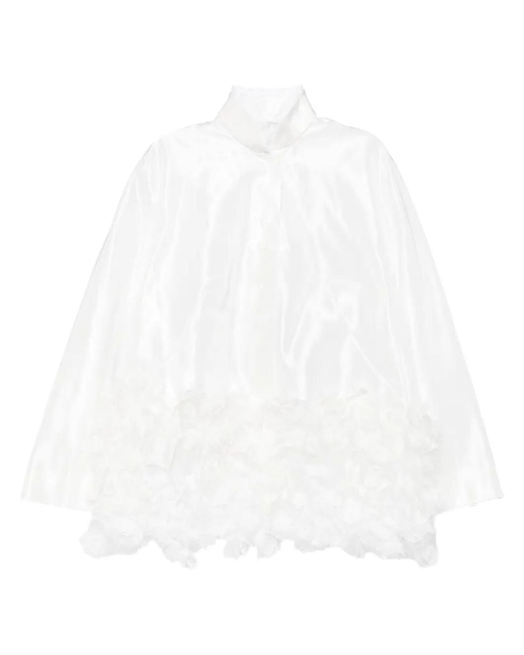 Shiatzy Chen White Lace Embroidery Oversized Jacket
