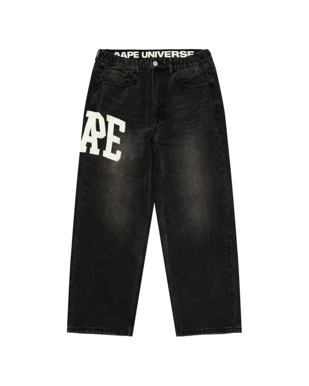 Aape By A Bathing Ape Black Logo Trousers for men