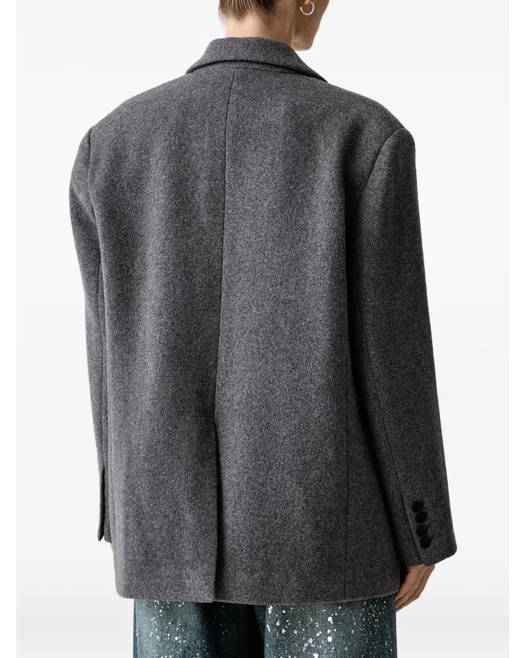 ELEH Gray Single-Breasted Blazer