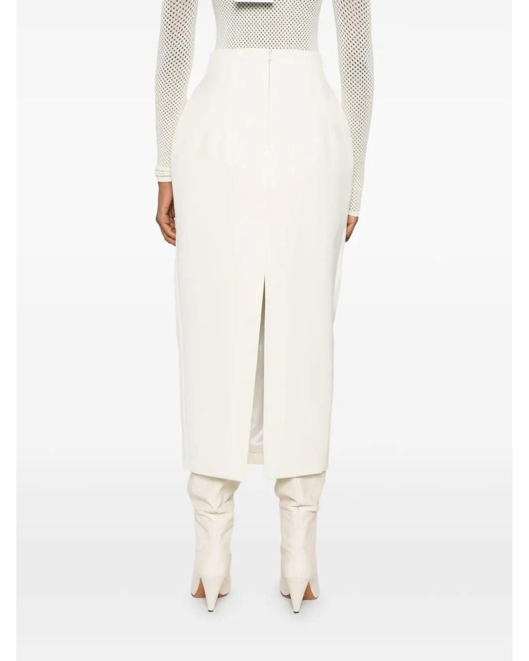 Wardrobe NYC Rhw Sculpturale Rok in het White