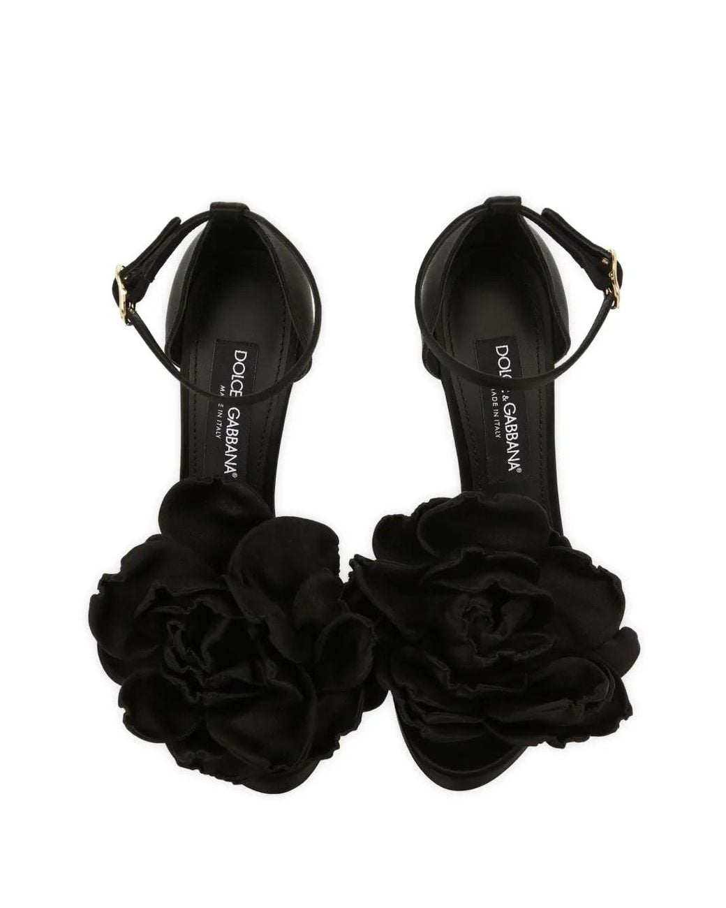 Dolce & Gabbana Keira 105mm フローラル サンダル Black