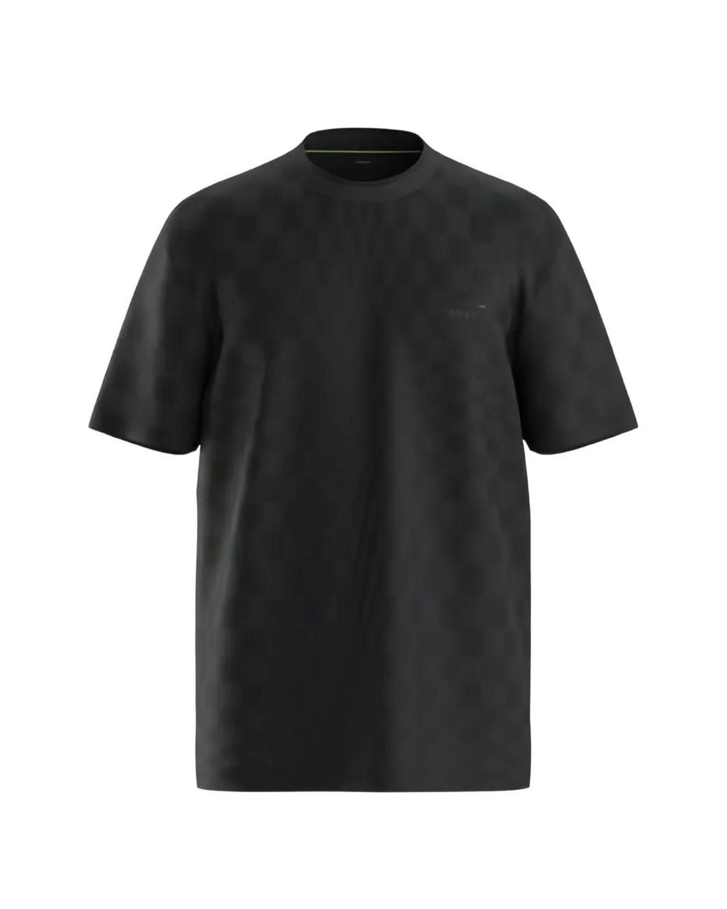 Boss Black Cotton T-Shirt With Pasha Pattern for men
