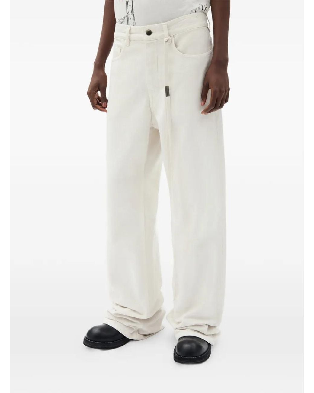 Ann Demeulemeester White Genoveva Trousers
