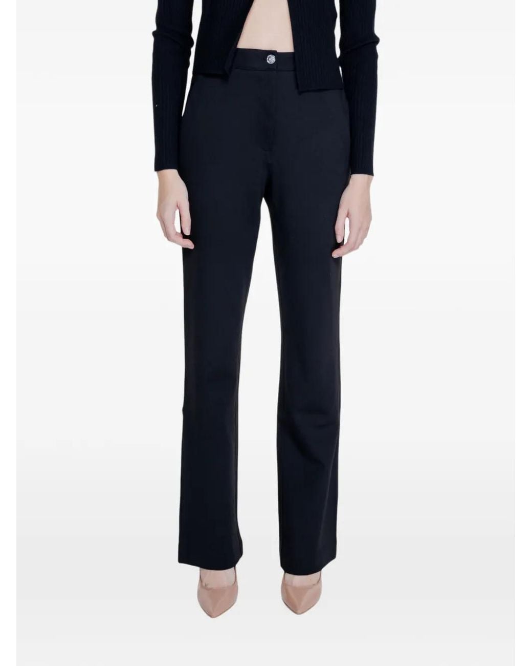 Guess Blue Pantalon À Coupe Droite