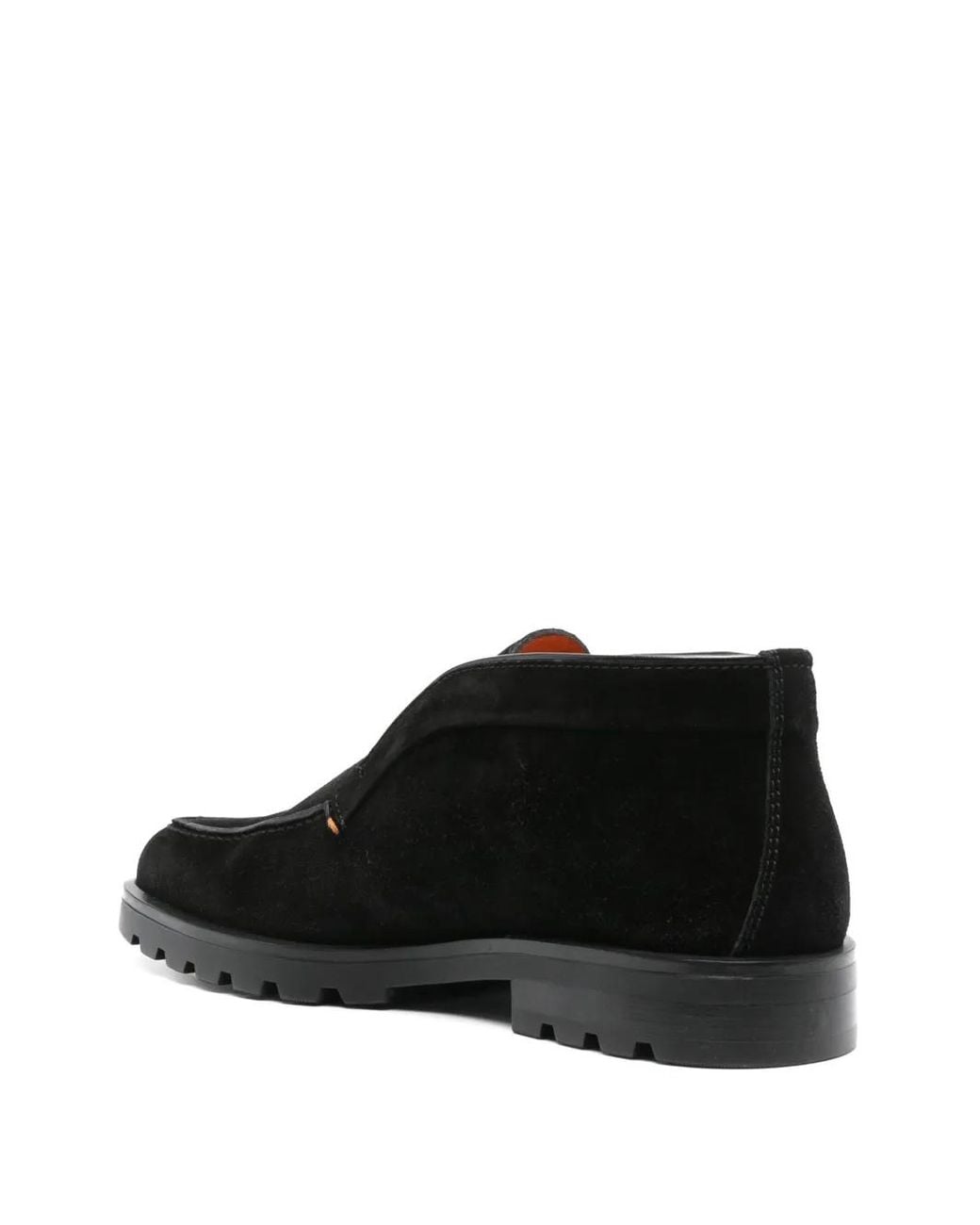 Santoni Black Boots for men