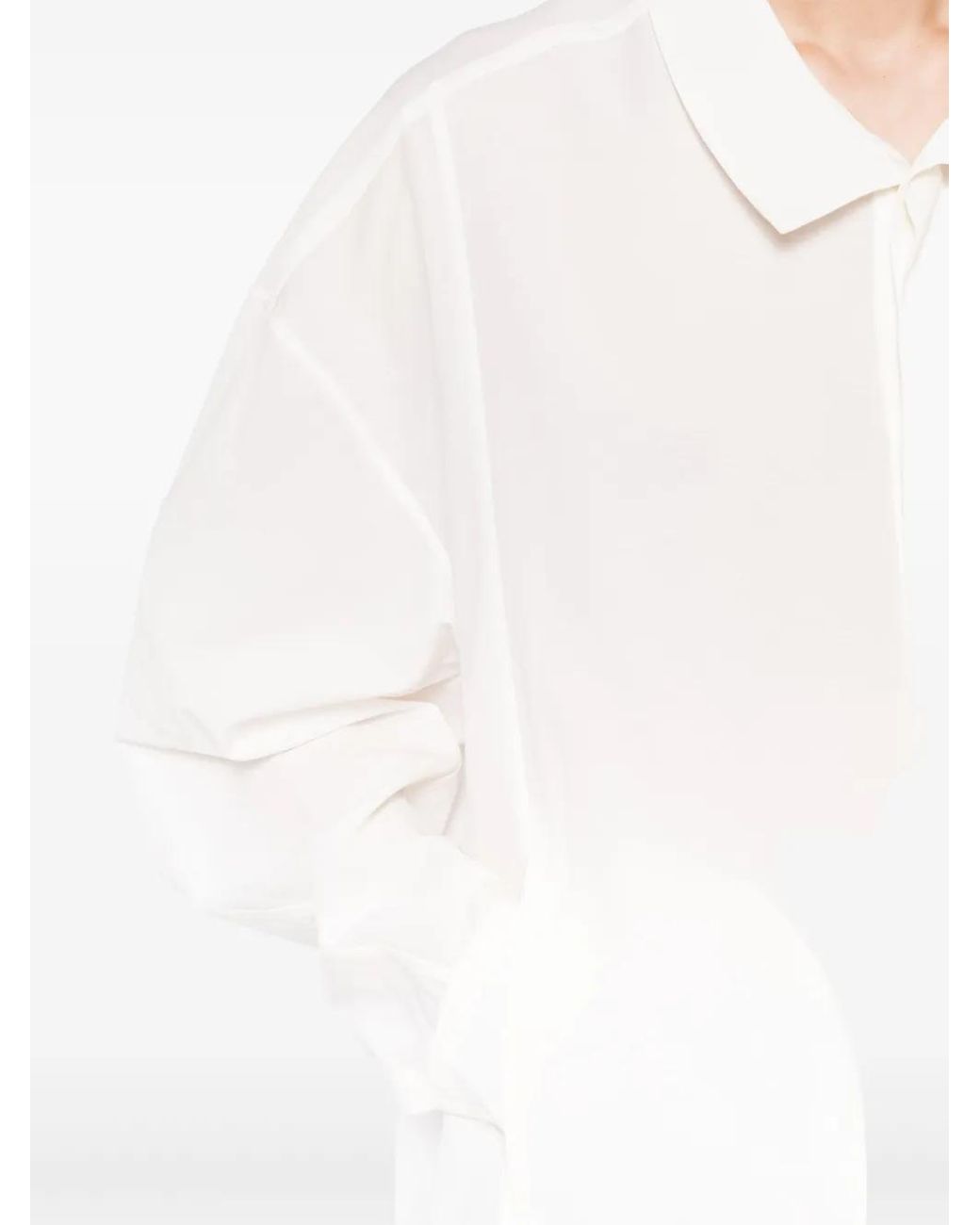 Julius White Drop-Shoulder Poplin Shirt for men