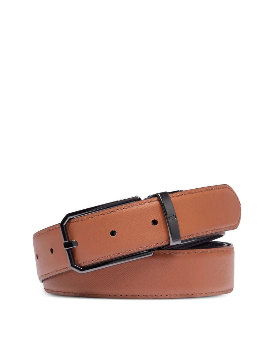Lancel Brown Reversible Belt for men