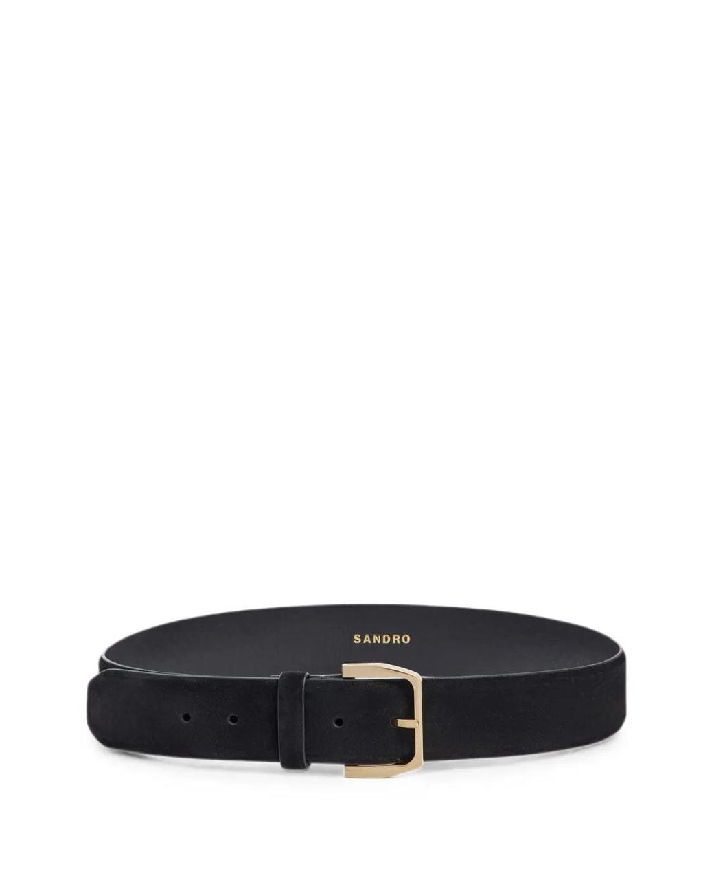 Sandro White Wide Suede Belt