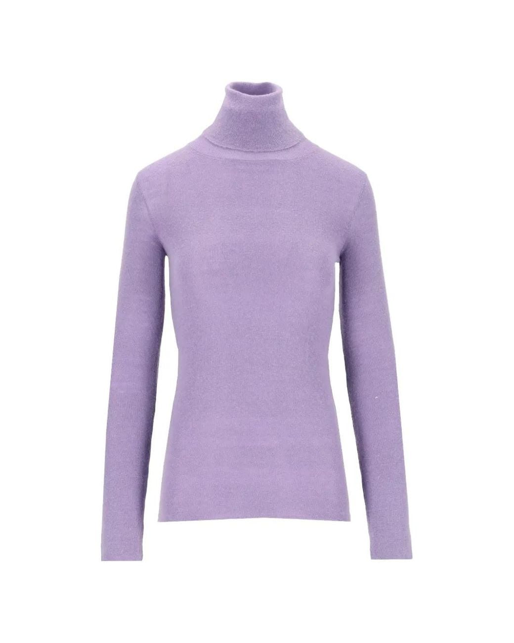 Grifoni Purple Roll-Neck Sweater