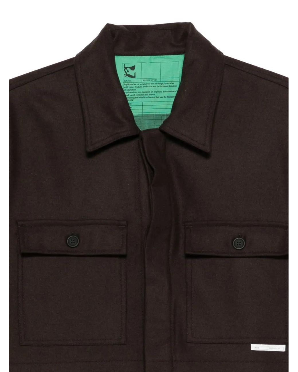 GR10K Black Collared Jacket for men