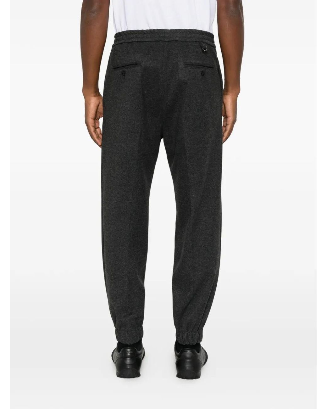 Hōsio Black Drawstring-Waist Track Pants for men