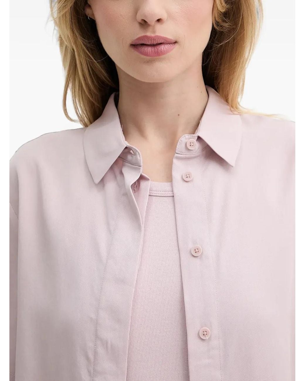 Samsøe & Samsøe Pink Mina Short-Sleeve Shirt