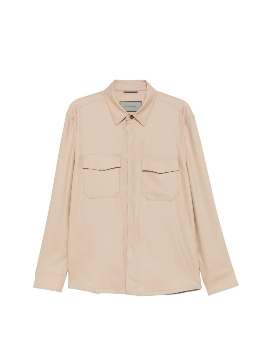 Canali Natural Button-Up Flap-Pocket Jacket for men