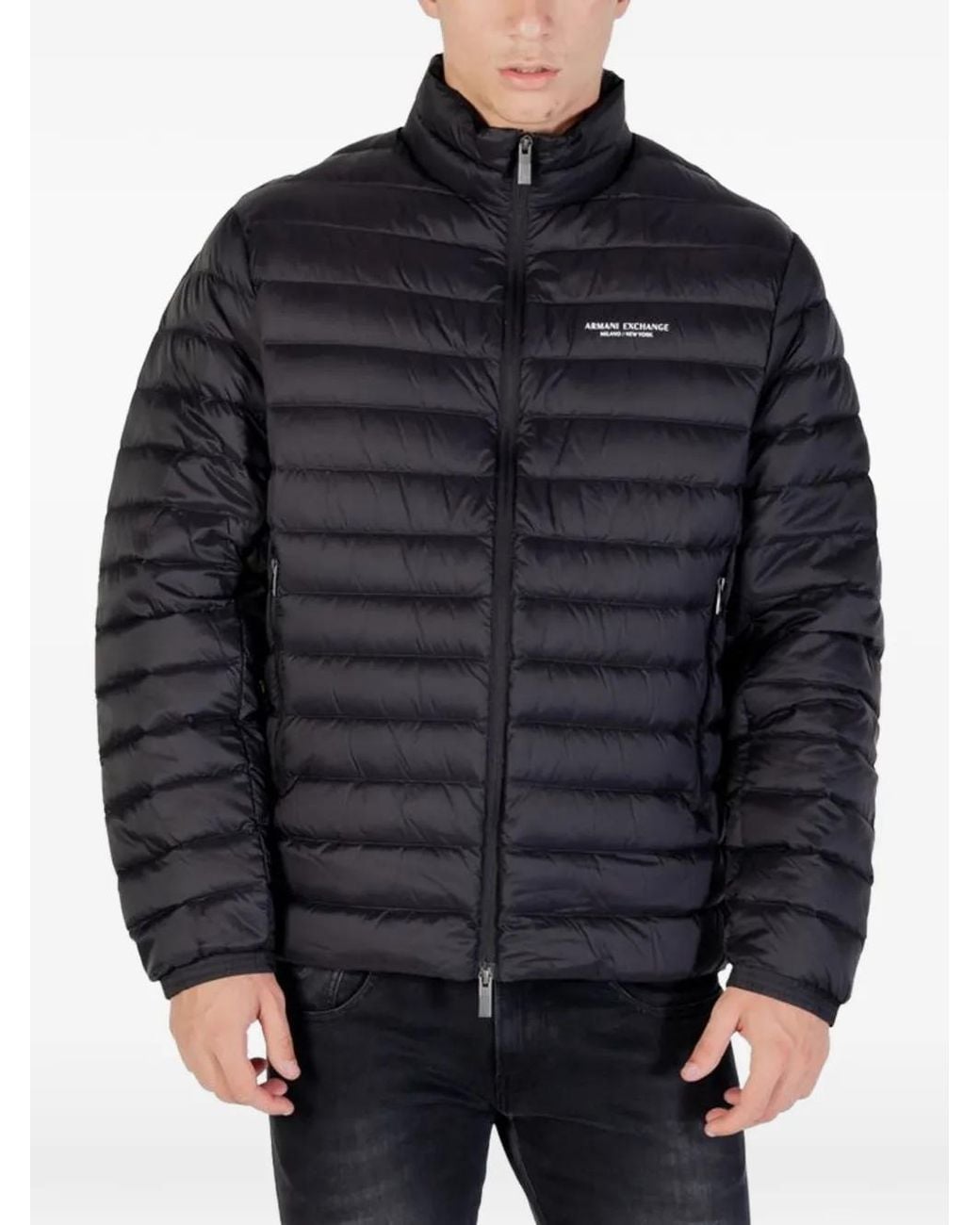 ARMANI EXCHANGE Gray Quilted Puffer Jacket for men