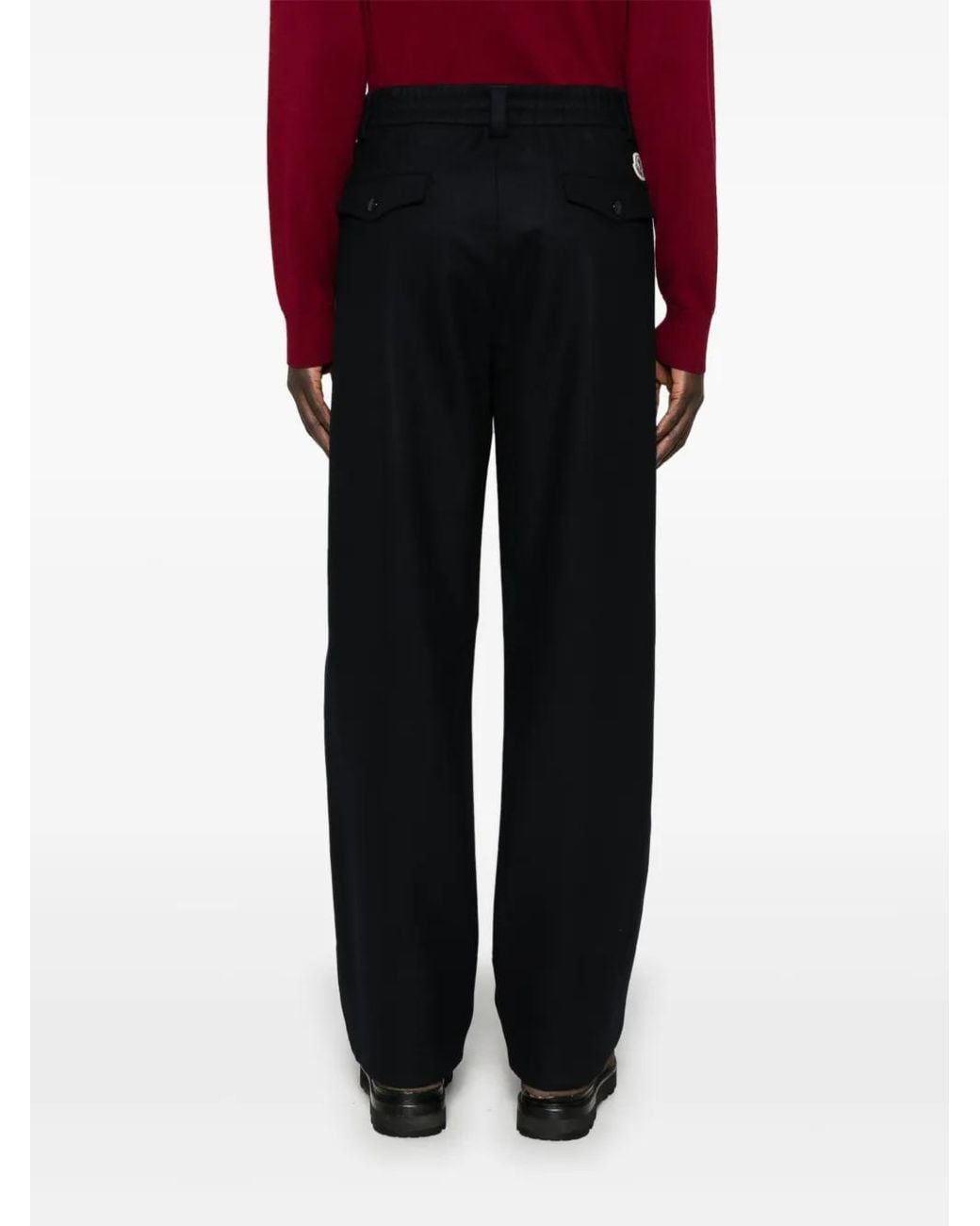 Moncler Broek Van Scheerwol in het Blue voor heren