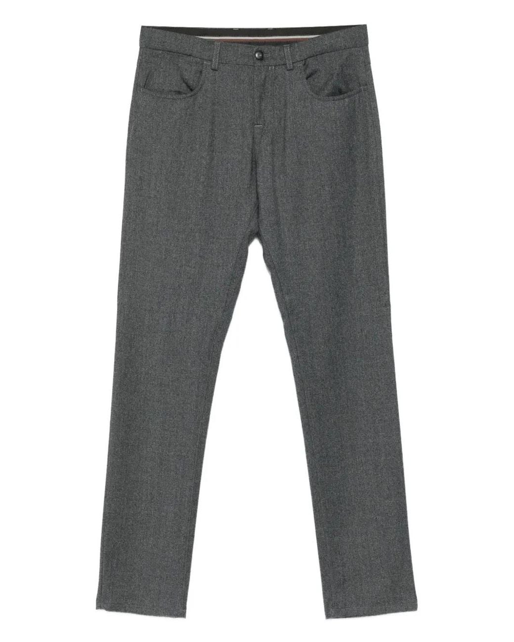 Canali Wollen Broek in het Gray voor heren