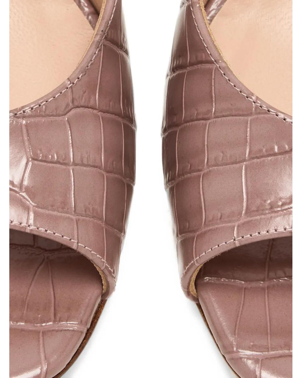 JENNIFER CHAMANDI Pink Guido Croc-Effect Mules